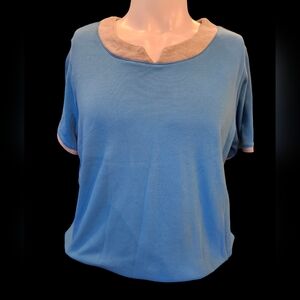 Womens Blue‎ And Gray Blair Shirt Size Large
